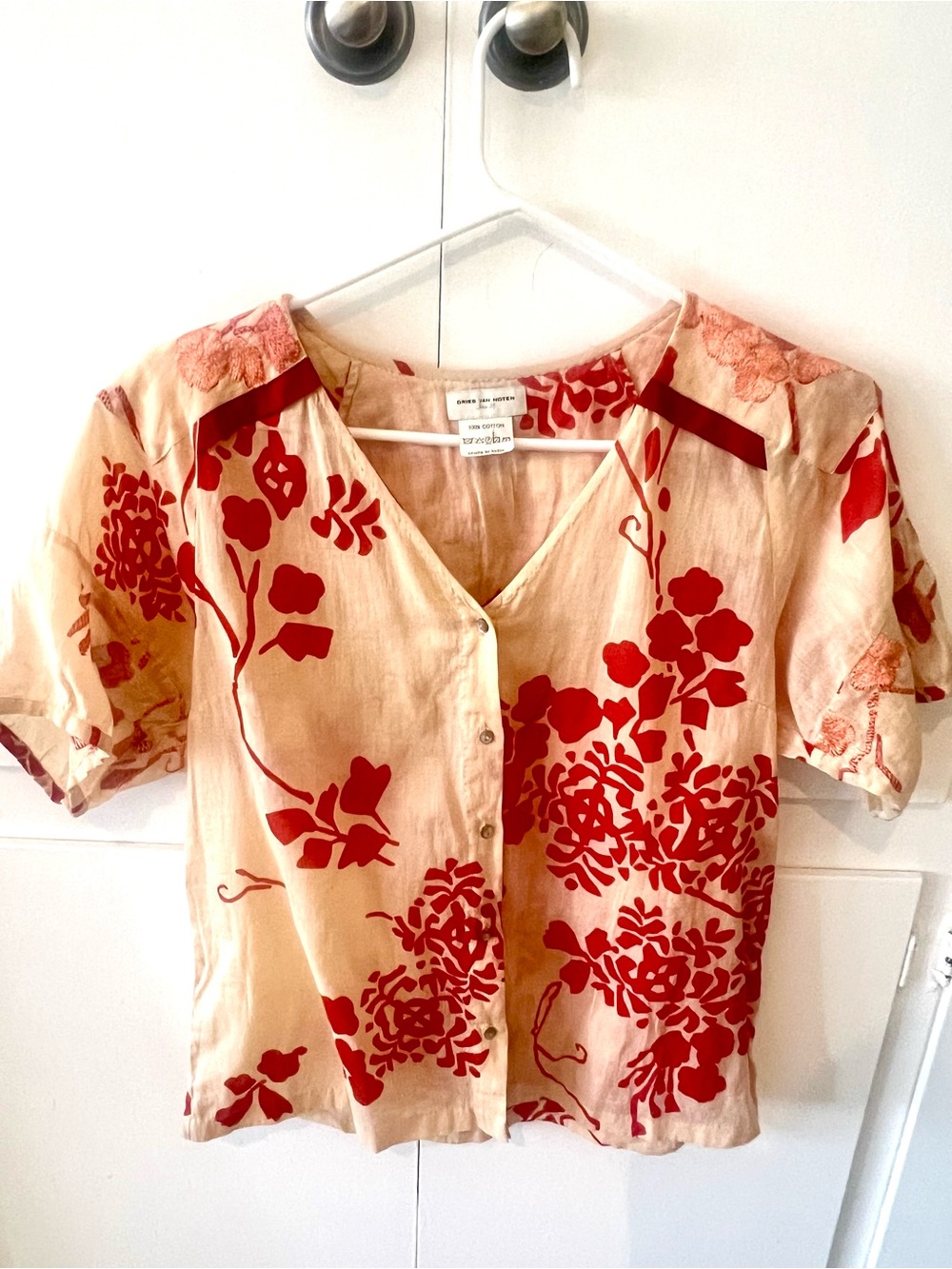 Dries Van Noten Embroidered Top sz 38